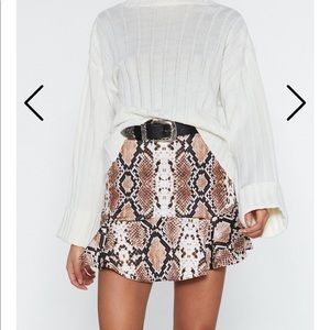 NastyGal Snake Skin Skirt